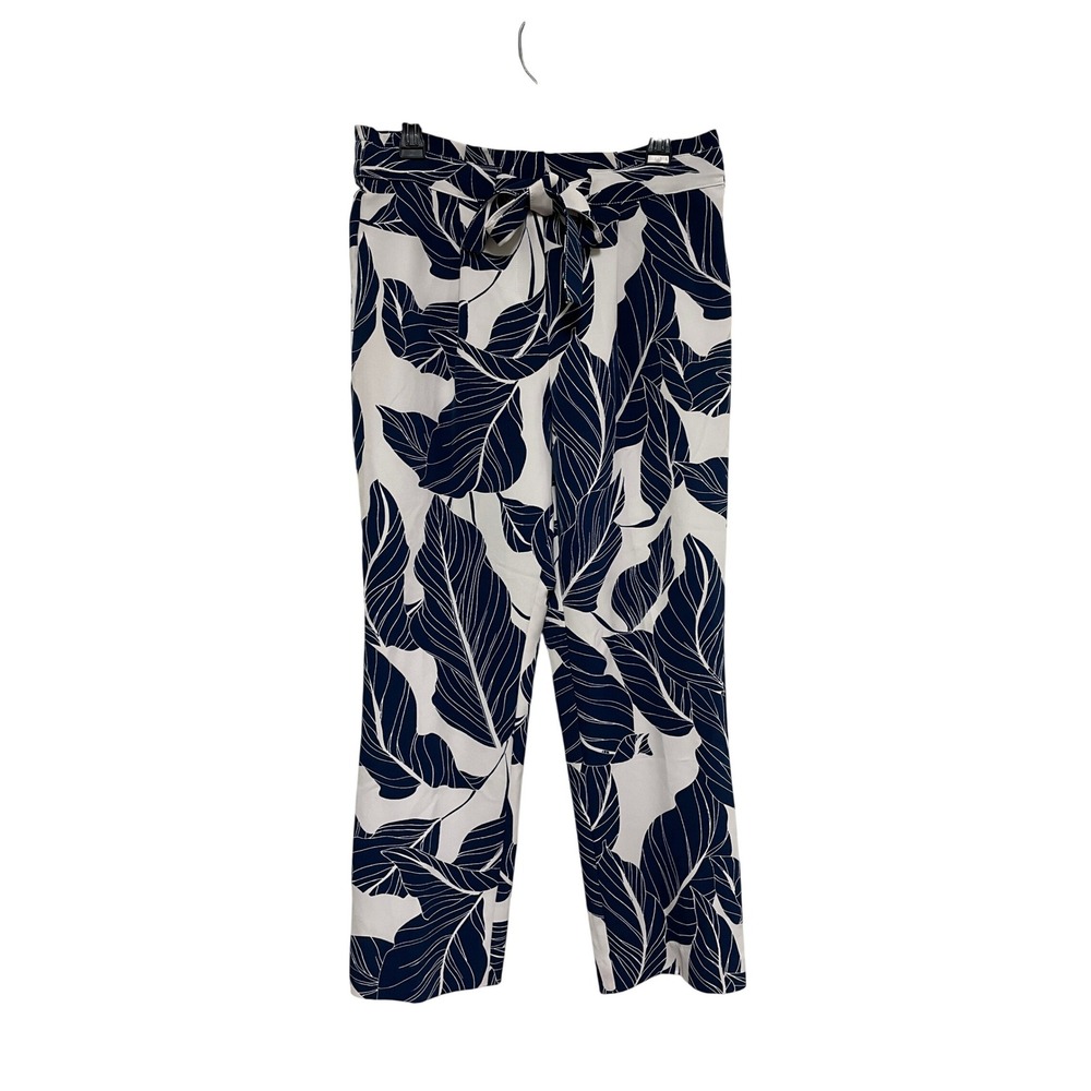 Leaf‎ Print Tie-Waist Pants Casual, Size 4